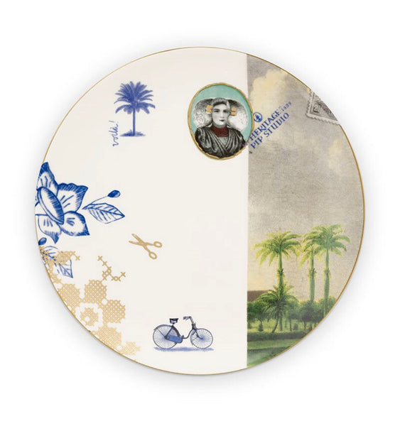 Pip Studio Heritage Breakfast Plate Palm White