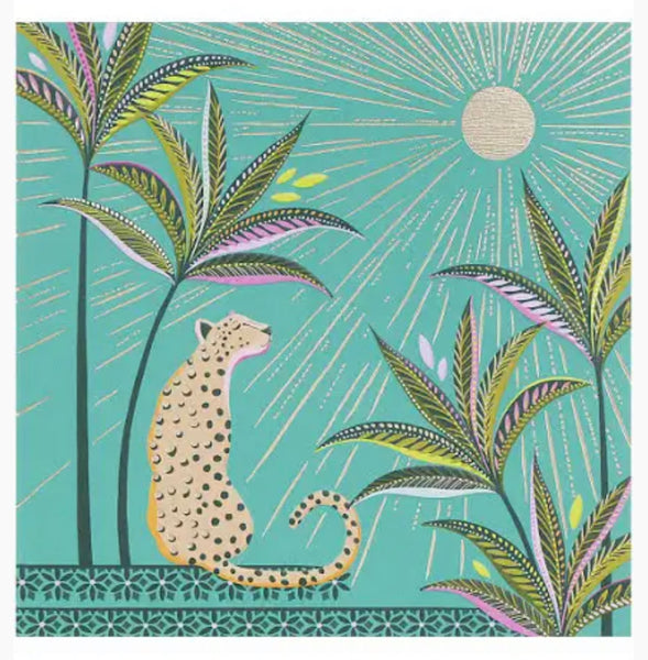 Sara Miller Cheetah & Sun Card
