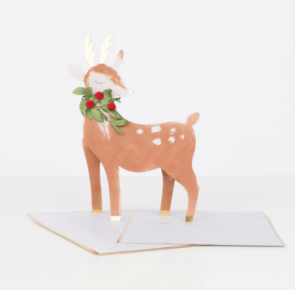 Meri Meri Festive Reindeer Stand Up Christmas Card