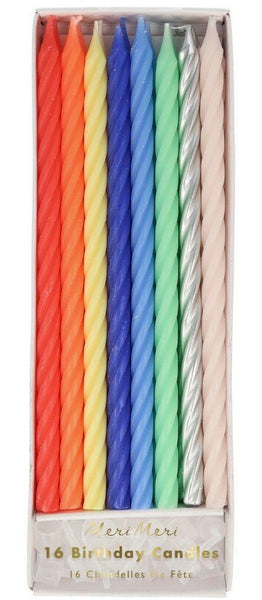 Meri Meri Multi Neon Twisted Candles
