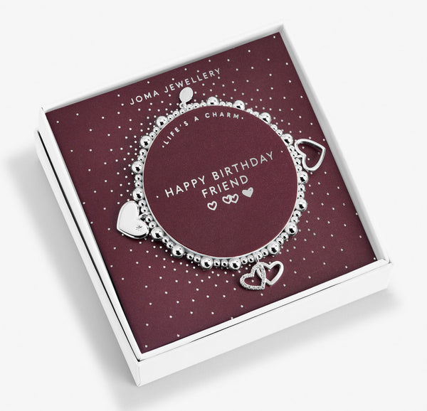 Joma Jewellery Life's A Charm 'Happy Birthday Friend' Bracelet