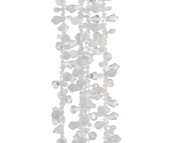 White Beaded Christmas Garland