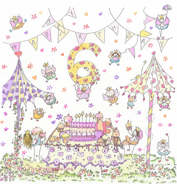 The Porch Fairies Birthday Card - Girl's Age 6