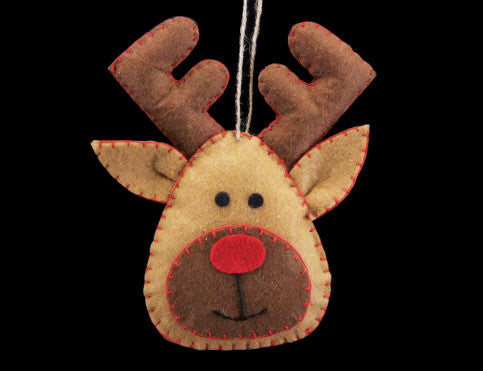 Felt Reindeer Christmas Tree Decoration