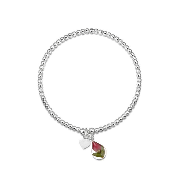 Shrieking Violet Rose Bead Bracelet