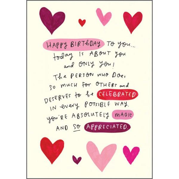 The Happy News Birthday Card - Today is About You