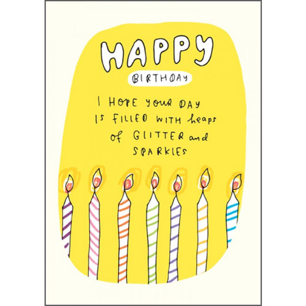 The Happy News Birthday Card - Glitter & Sparkles