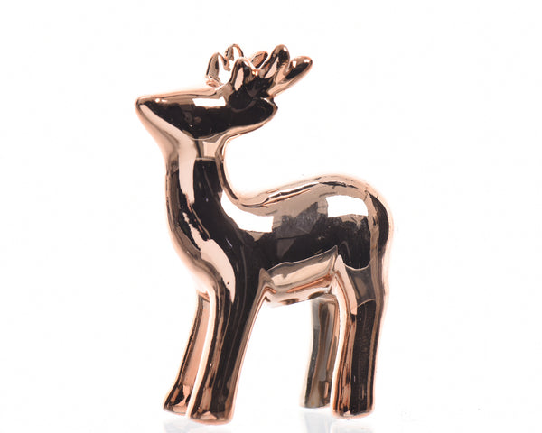Set of 4 Copper Reindeer Standing Decorations