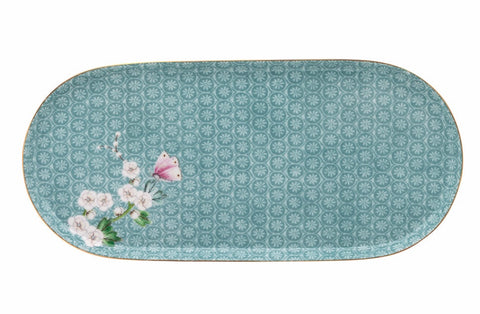 PiP Studio Blushing Birds White Sugar & Creamer Kamini Plate - Blue