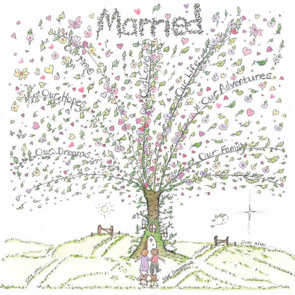The Porch Fairies Card - Married (Love Tree)