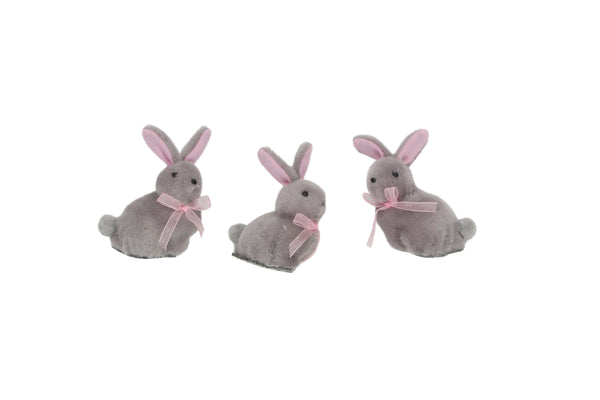 Gisela Graham Grey Flock Bunny