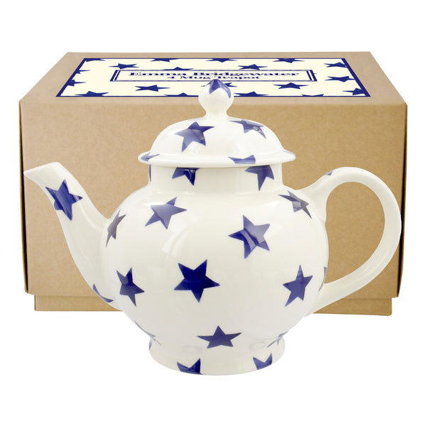 Emma Bridgewater Blue Star 4 Mug Teapot (Boxed)