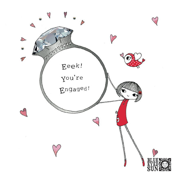 Doodle Girl Card - Engagement