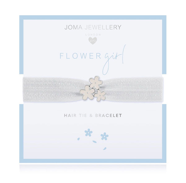 Joma Jewellery Girls Hair Tie & Bracelet Flower Girl