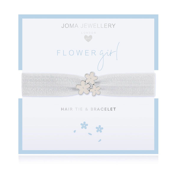 Joma Jewellery Girls Hair Tie & Bracelet Flower Girl