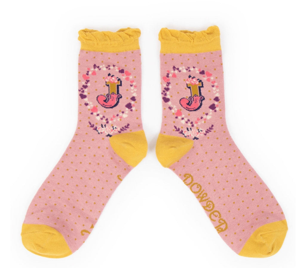 Powder A-Z Socks - J