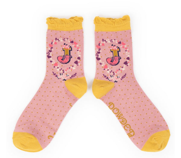 Powder A-Z Socks - J