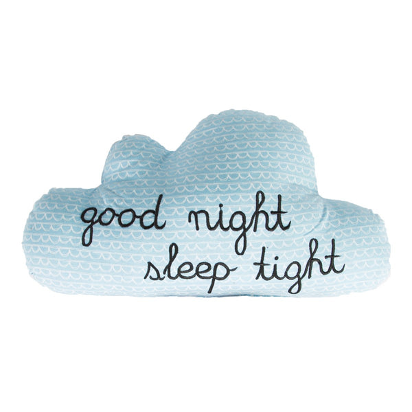 Sass & Belle Good Night Sleep Tight Cloud Cushion - Blue