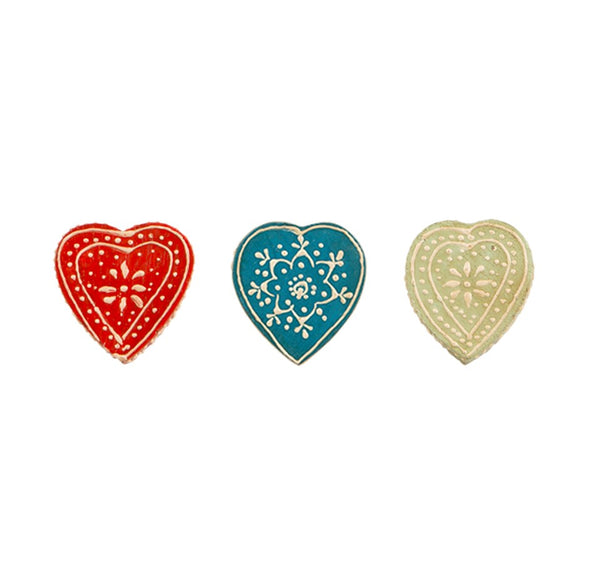 Sass & Belle Daisy May Heart Drawer Knob - Red/Blue/Green