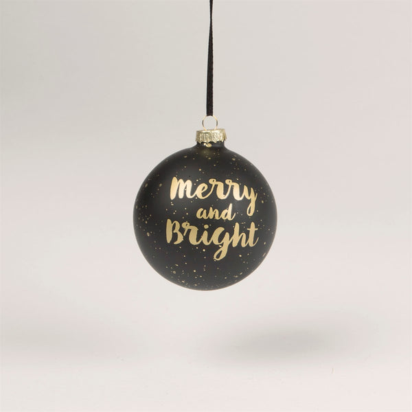 Merry and Bright Monochrome Bauble