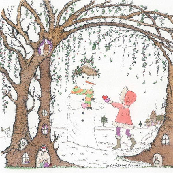 The Porch Fairies Christmas Card - 'Christmas Present'