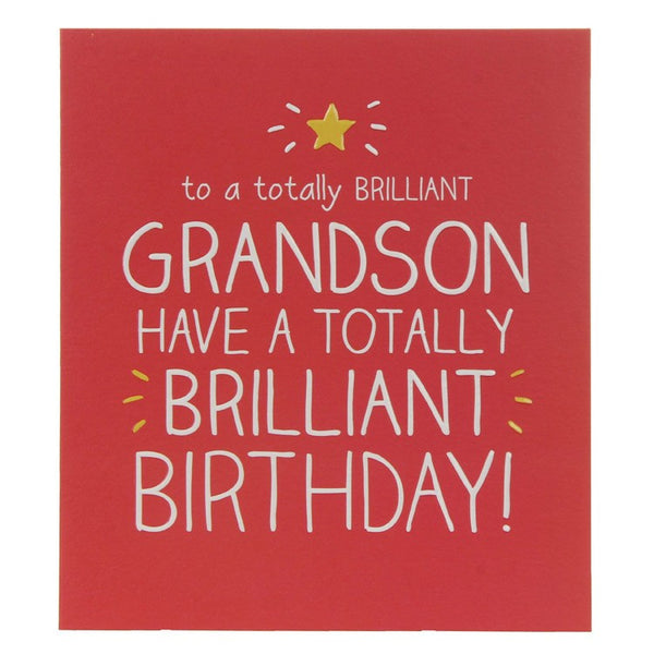 Happy Jackson Totally Brilliant Grandson Birthday Card