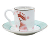 Yvonne Ellen Cheetah & Bird Espresso Cup & Saucer - Set Of Two
