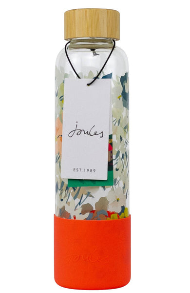 Joules Glass Water Bottle - Floral