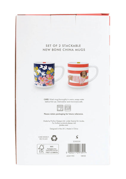 Joules Stackable Mugs Set Of Two – The Lovely Room