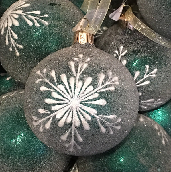 Emerald Green Snowflake Bauble