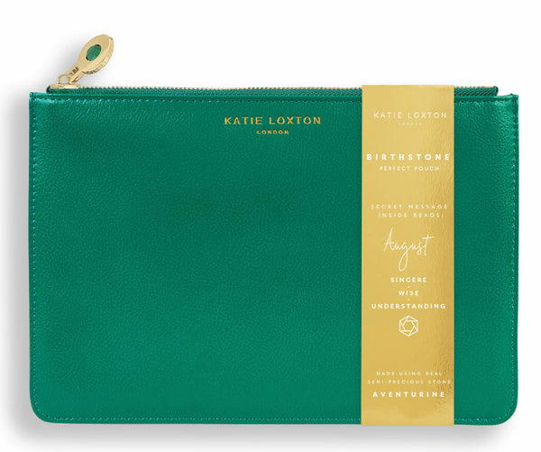 Katie Loxton Birthstone Perfect Pouch - August Adventurine