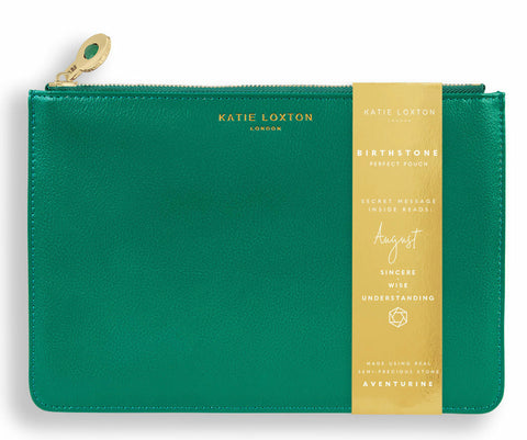 Katie Loxton Birthstone Perfect Pouch - August Adventurine