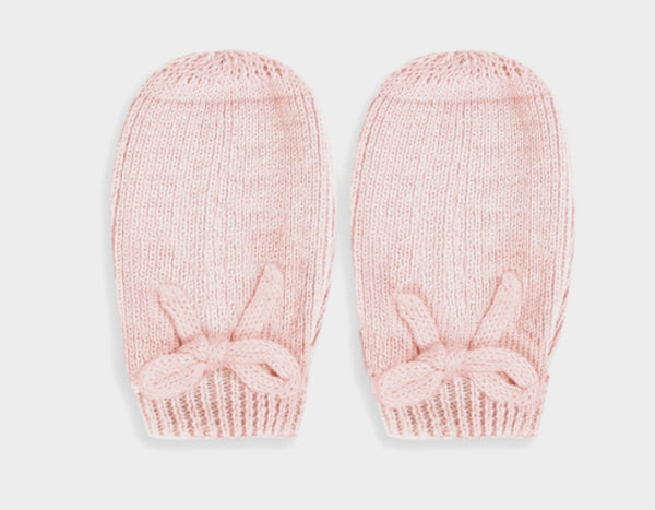 Katie Loxton Fine Knit Baby Hat And Mittens Set Pink – The
