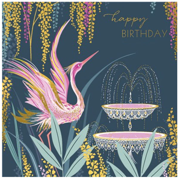 Sara Miller Crane & Fountain Card