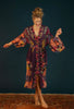 Powder Trailing Wisteria Kimono Gown - Amethyst