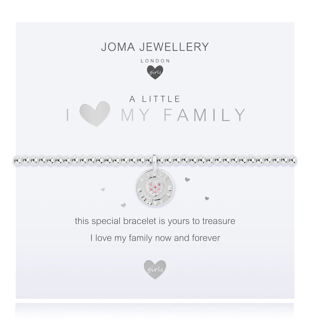 Joma Jewellery Girls A Little I Love My Family Bracelet