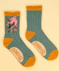 Powder Budgie Ankle Socks - Teal
