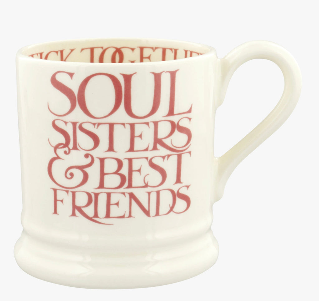Emma Bridgewater Pink Toast Soul Sisters 1/2 Pint Mug
