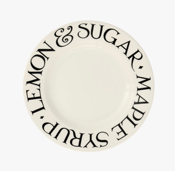 Emma Bridgewater Black Toast Lemon & Sugar 8 1/2 Inch Plate