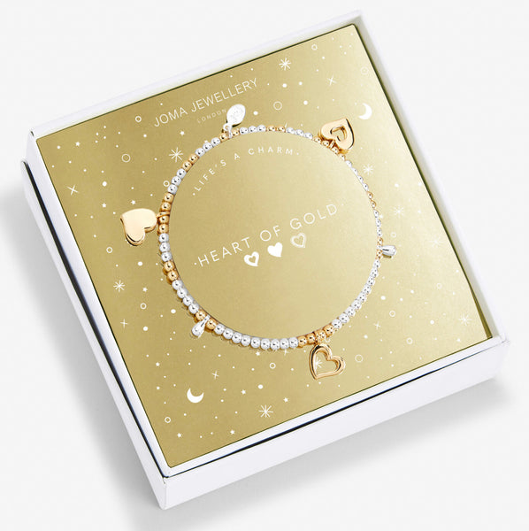 Joma Jewellery Life's A Charm Heart Of Gold Bracelet