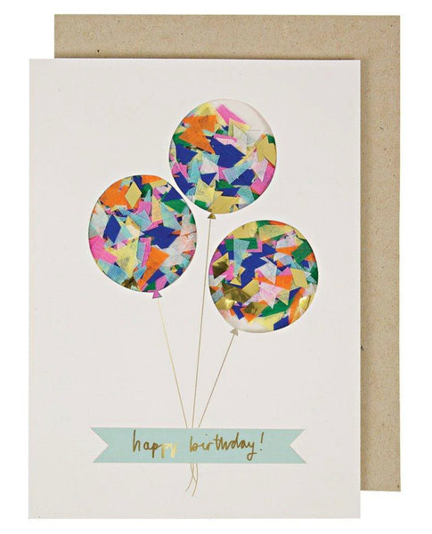 Meri Meri Balloon Confetti Shaker Card