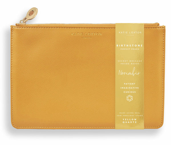 Katie Loxton Birthstone Perfect Pouch - November Yellow Quartz
