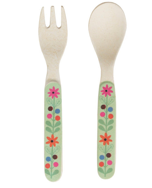 Sass & Belle Woodland Friends Bamboo Kid’s Fork & Spoon Set