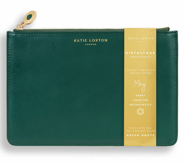 Katie Loxton Birthstone Perfect Pouch - May Green Agate