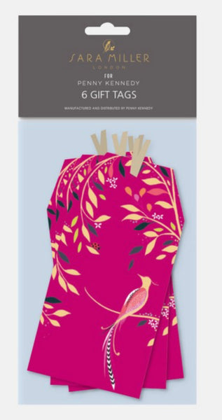 Sara Miller Birds Of Paradise Tags - Pack Of 6