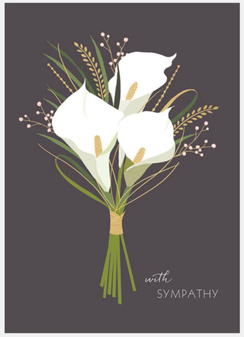 Sara Miller Sympathy Lilies Card