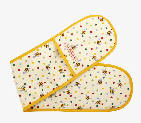Emma Bridgewater Bumblebee & Small Polka Dot Double Oven Glove