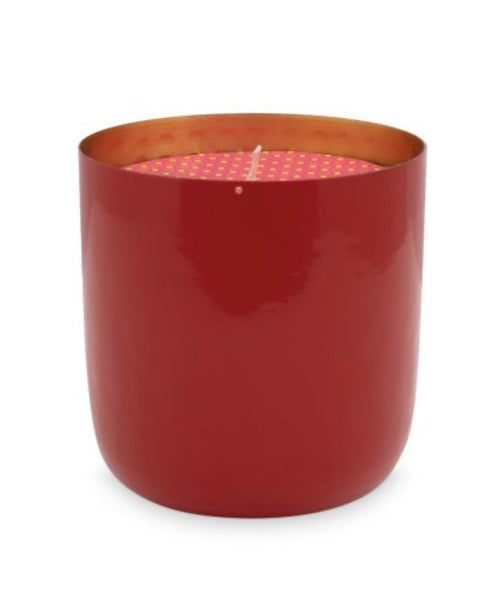 Pip Studio Blushing Birds Red Cup with Candle 9cm