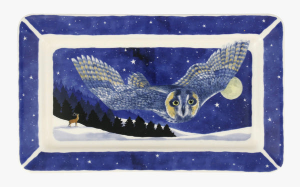 Emma Bridgewater Winter Owl Medium Oblong Plate SECOND