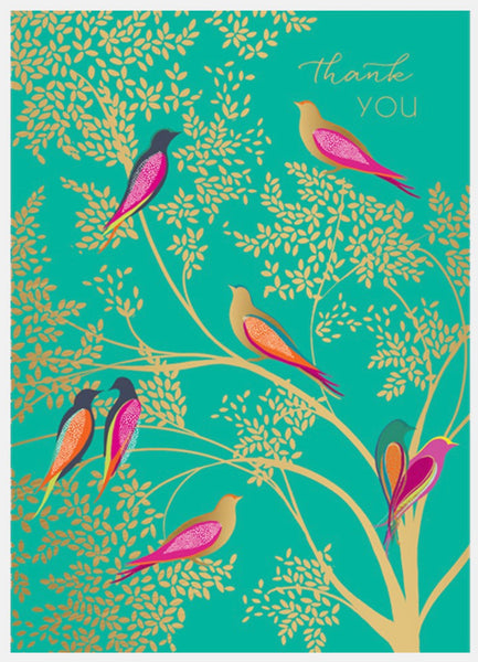 Sara Miller Thank You Birds In Tree Card